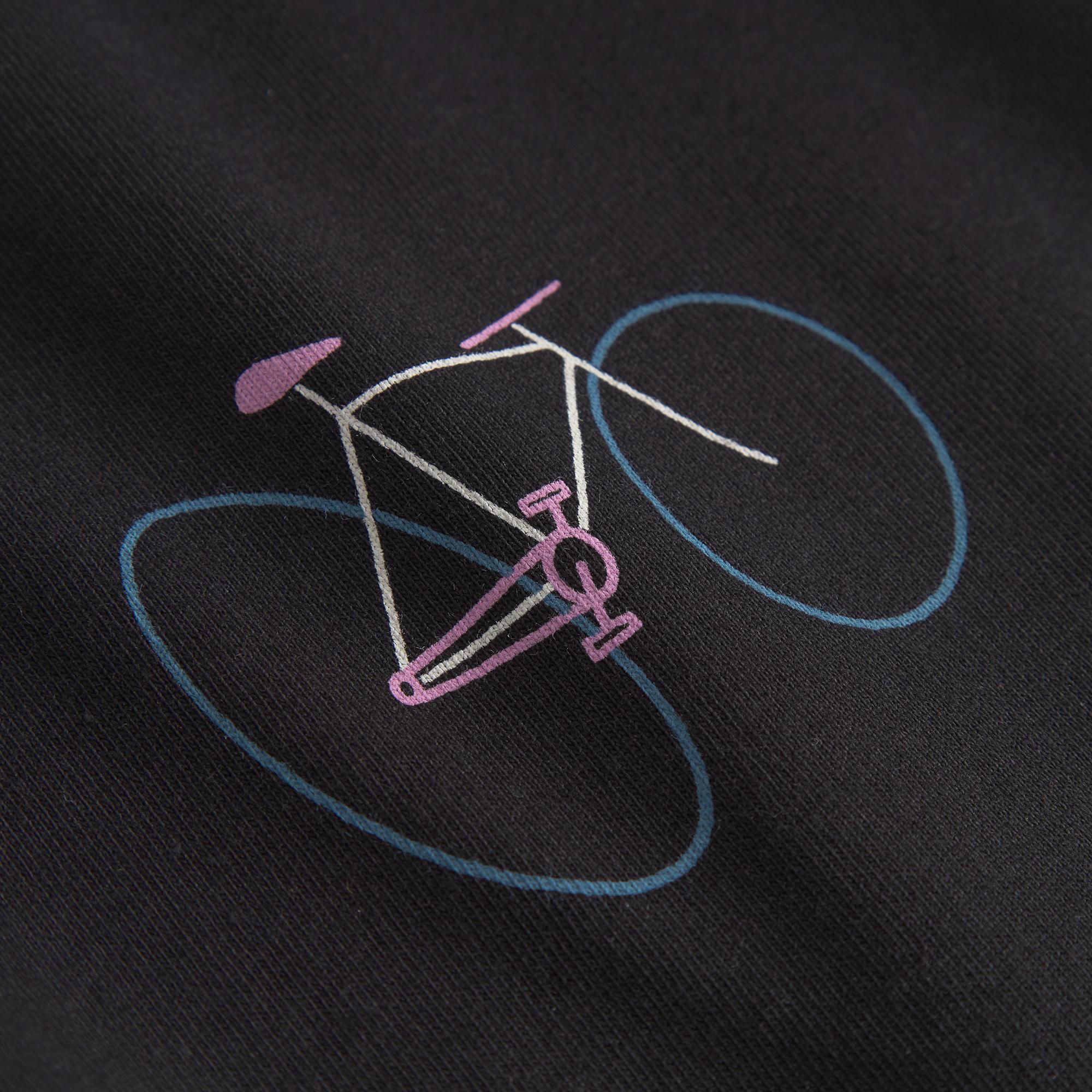 Dedicated Stockholm Wonky Bike T-Shirt Bio Baumwolle Shirt schwarz
